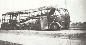 Wrak bus 10 mei 1940